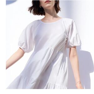 EVERLANE Tiered Summer Cotton Poplin Dress